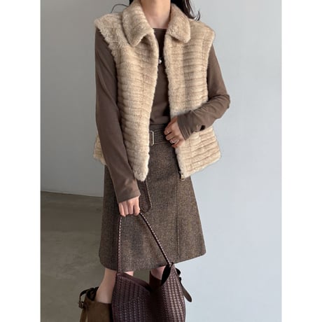 soft luxe fur vest　/2color　un2147