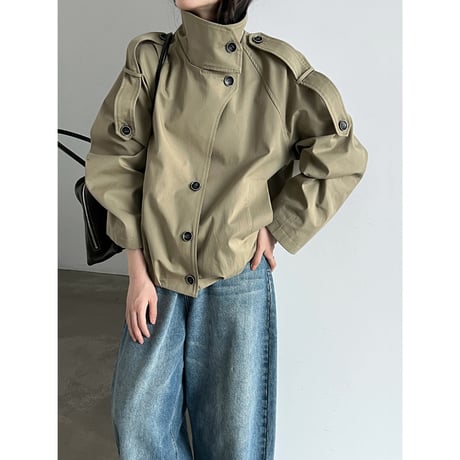 oversized short trench jacket　/2color　un2175