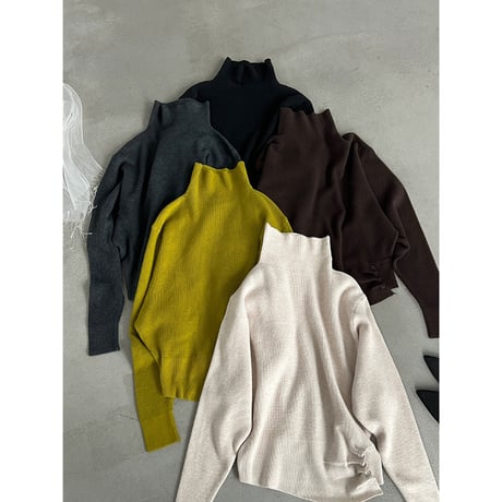 elegant side button knit　/5color　un2160