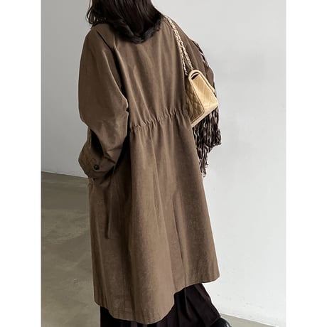 stand collar loose trench coat　/2color　un2169