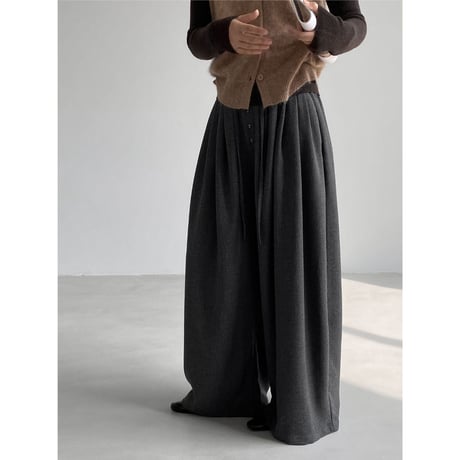 high waist tuck wide leg pants　un2224