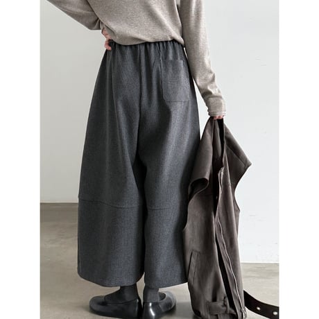 ribbed volume wide pants　/2color　un2154