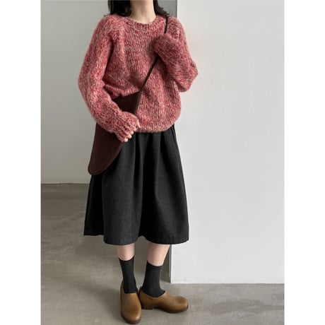 vintage tuck wide culottes　/2color　un2146