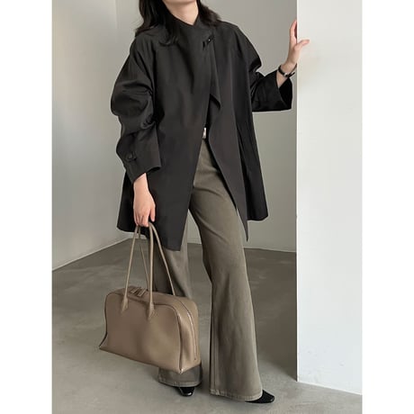 stand collar half trench coat　/2color　un2174