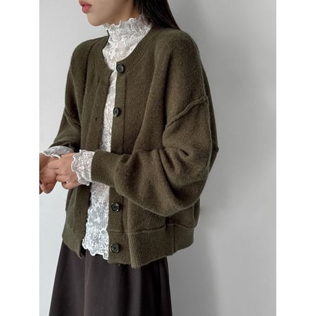 drop shoulder knit cardigan /4color　NK2771