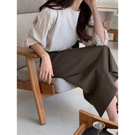back slit i line skirt　NK2761