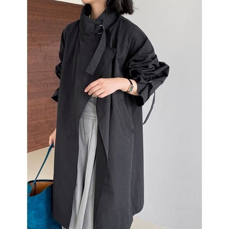 stand collar trench coat /2color　NK2578