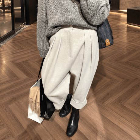 tucked cropped pants　NK2600
