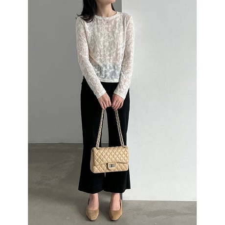 embroidered sheer top　NK2615