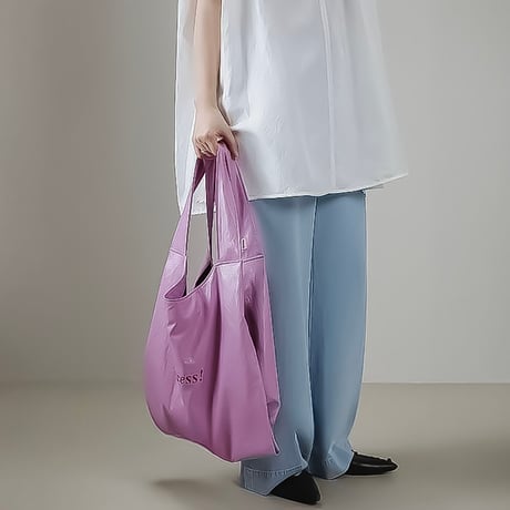 logo print soft tote bag　NK2329