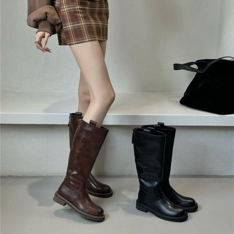 back-zip long boots /2color　NK2706