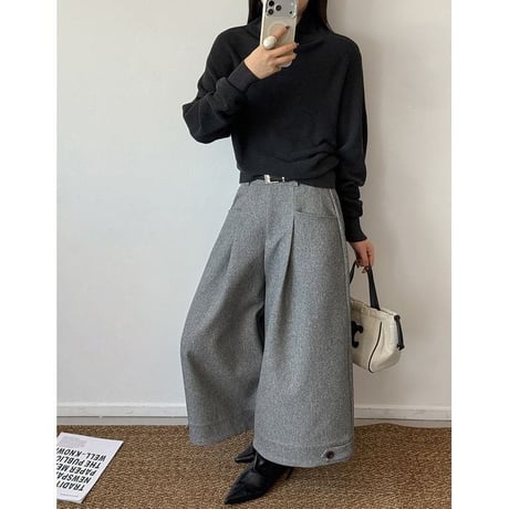 cropped tuck wide pants　NK2601