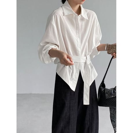 belted design shirt/2color　NK2661