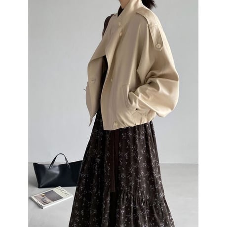 shoulder epaulet asymmetry jacket　NK2593