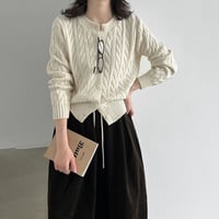 cable knit cardigan /4color　NK2627