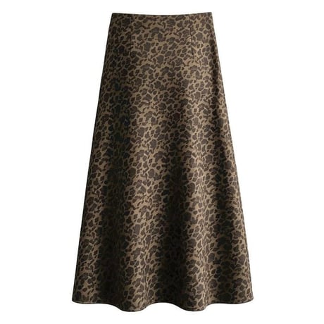 leopard a-line skirt　NK2608