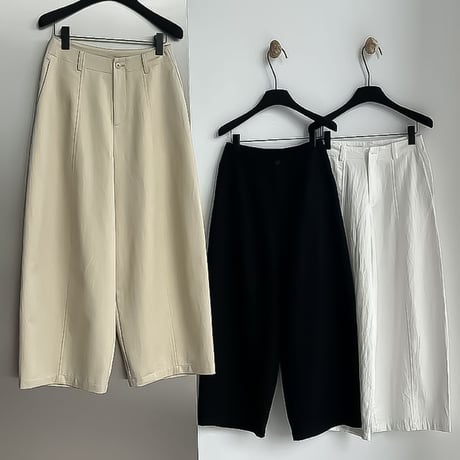 curve silhouette wide pants /3color　NK2393