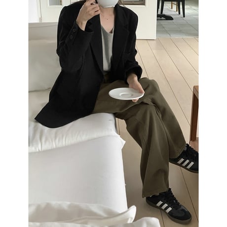 relax silhouette tailored jacket /2color　NK2663