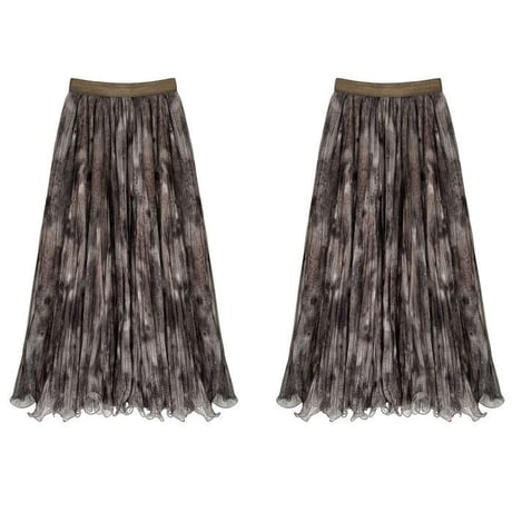 nuance sheer pleated skirt　NK2770