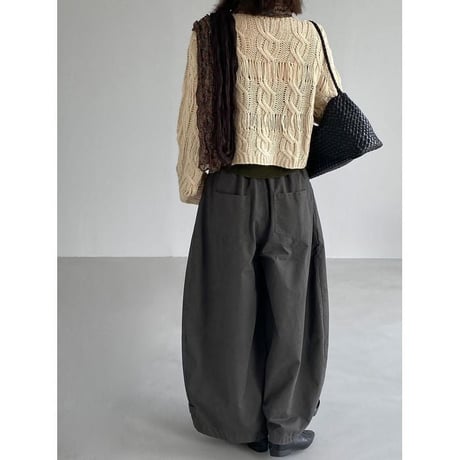 adjustable hem wide pants　NK2617