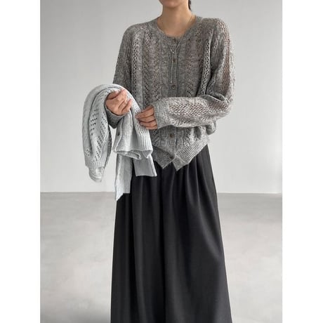 cable knit cardigan/3color　NK2657