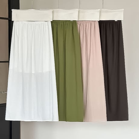relaxed straight maxi skirt /4color　NK2398