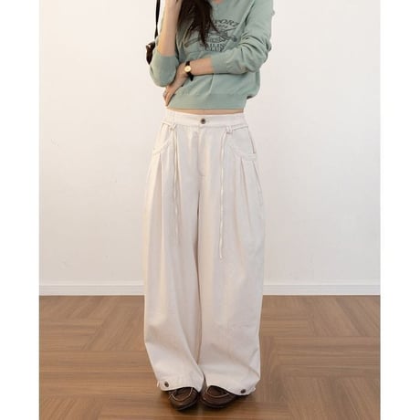 design tuck wide pants　NK2598