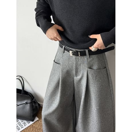 cropped tuck wide pants　NK2601