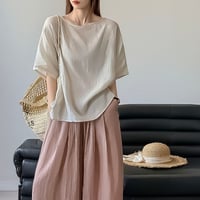 back ribbon relaxed blouse /3color　NK2397