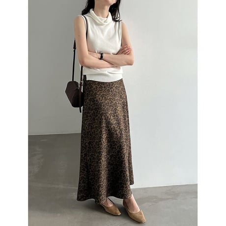 leopard a-line skirt　NK2608