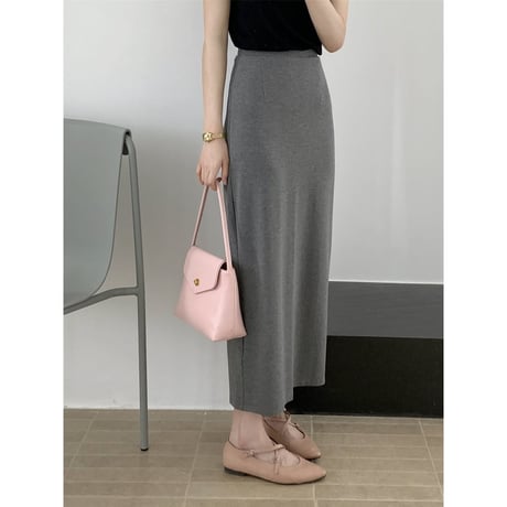 back slit i line skirt　NK2762
