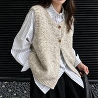 nuance color knit vest　NK2565