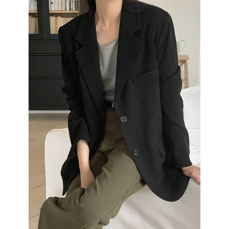 relax silhouette tailored jacket /2color　NK2663