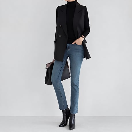 tailored long gilet /2color　NK2504