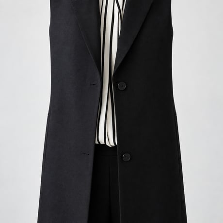 back slit tailored long vest　NK2510