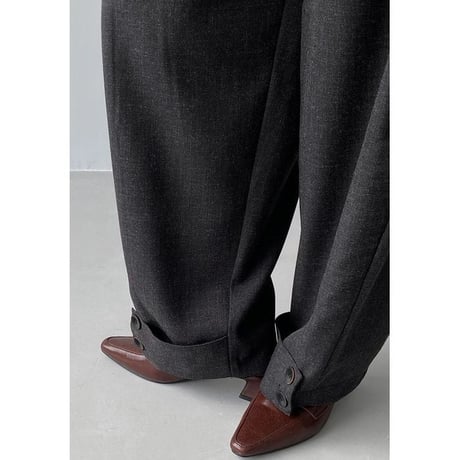roll-up button hem tuck wide pants　NK2646