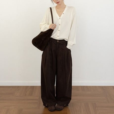 design tuck wide pants　NK2598
