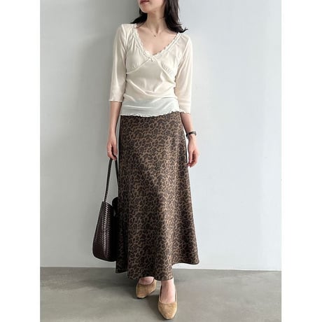 leopard a-line skirt　NK2608