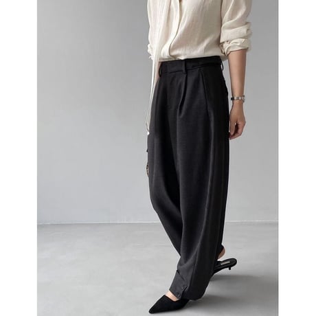 roll-up button hem tuck wide pants　NK2646