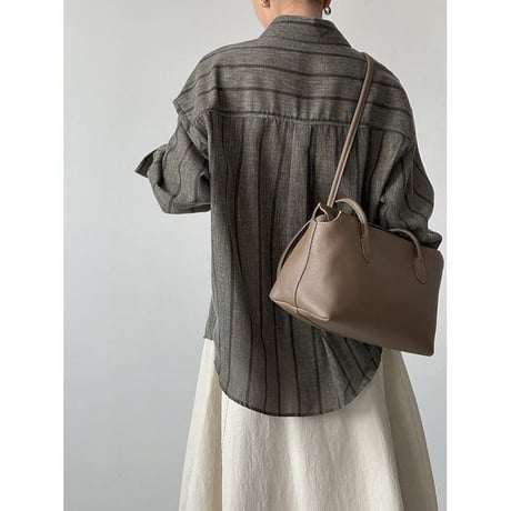 stripe relaxed loose shirt /2color　NK2655