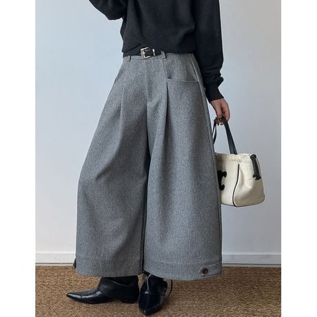 cropped tuck wide pants　NK2601
