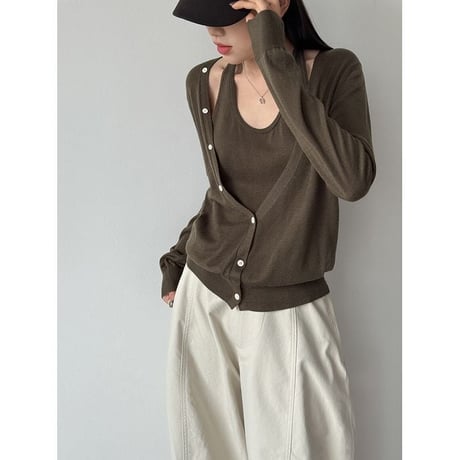 layered design knit top　NK2613