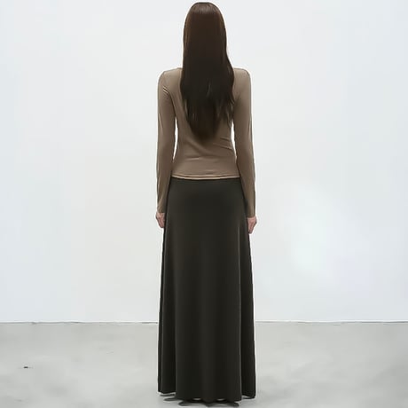 asymmetric layered long sleeve tee /2color　NK2339