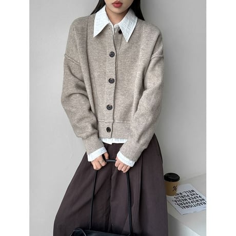 drop shoulder knit cardigan /4color　NK2771