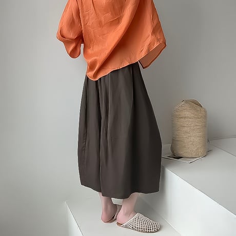 relaxed tuck wide pants /2color　NK2392