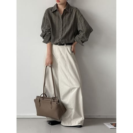 stripe relaxed loose shirt /2color　NK2655