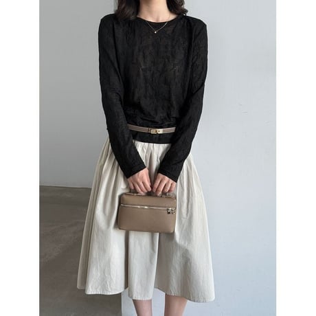 embroidered sheer top　NK2615