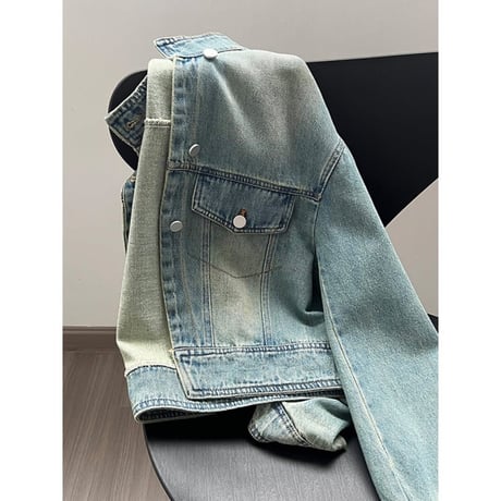 stand collar denim jacket　NK2496