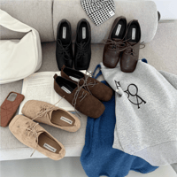 square toe lace-up shoes /4color　NK2705