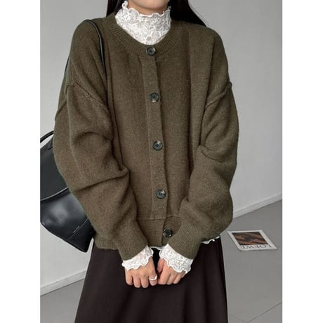 drop shoulder knit cardigan /4color　NK2771